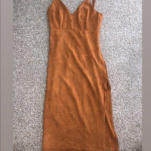 Brown mini dress